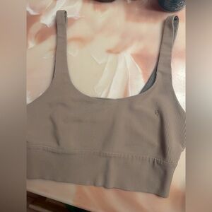 Beach Riot Ribbed Tan Sports Bra